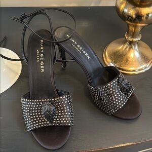 Kurt Geiger Black Studded Women's Sandals